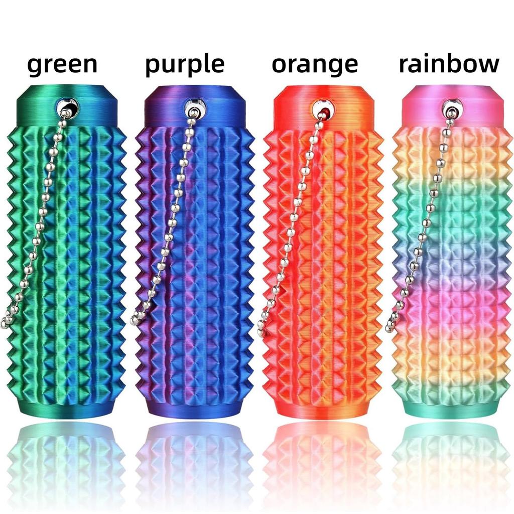 Pain Stim Fidget Anxiety Relief 3D Printed Spiky Grippie Stim Keychain for Stress Relief & Focus, Novelty Gift for Adults & Teen