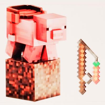 [Б/У] Фигурка свиньи алмазного уровня Minecraft от Mattel