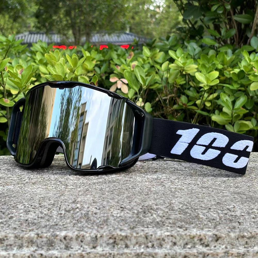 Лыжные очки для мужчин женщинЗимние снежные виды спорта с маской с двойной линзой против запотевания очки сноуборд снегоход