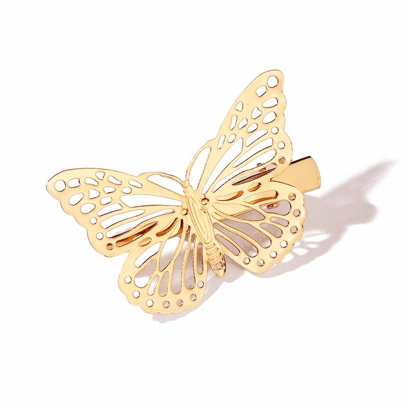 Luxury Gold Butterfly Sexy Hair Clips & Claw Pins Barrettes-Metallic Hollow Hair Accessories for Girls and Women