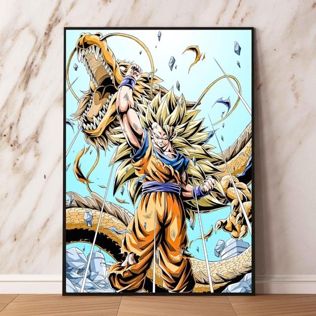 Аниме постер Dragon Ball Goku Рождественский подарок семейная комната картина настенная живопись висит