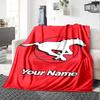 Name Custom Calgary Stampeders Print Flannel Blanket High Quality Warm Comfortable Cover for All Seasons Perfect for Gifts Home Decor