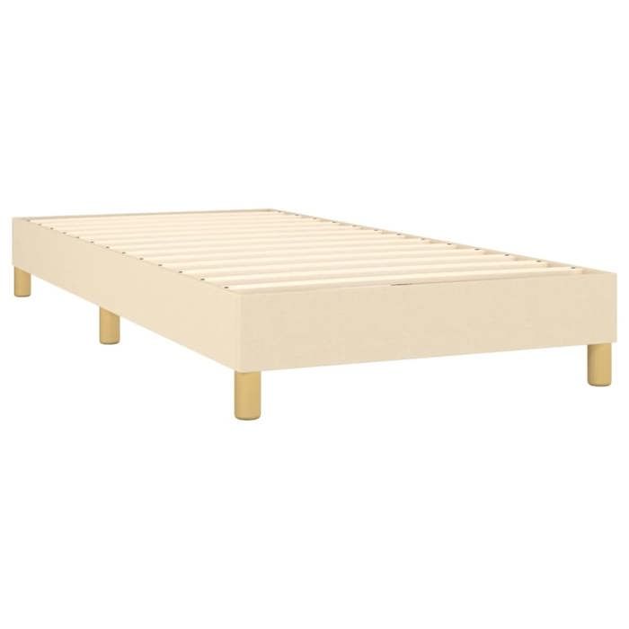 Maison Exclusive - Sommier à lattes de lit avec matelas Crème 80x200 cm Tissu