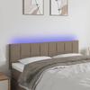 VidaXL LED Headboard Bedroom Furniture Double Bed Accessory Head of Bed Frame Interior Taupe 3121614