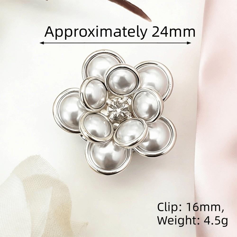 No Sew Floral Rhinestone Collar Buttons High-quality Decorative Shirt Buttons Diy Clothes