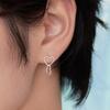 geegee [silver925] twin mini heart earring