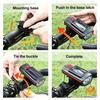 USB Rechargeable Solar LED Bike Headlight and Horn 3 Lighting Modes Handlebar Mounted