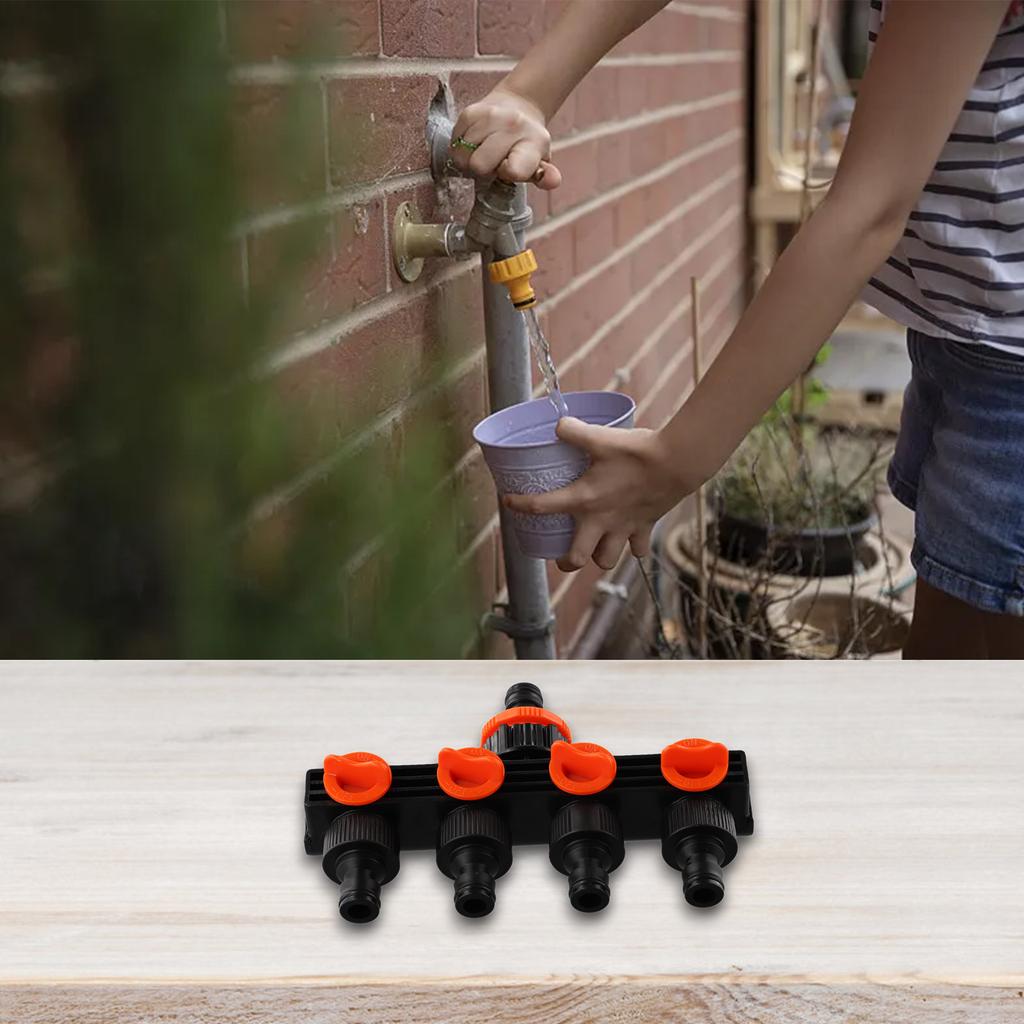 Садовый поливной соединитель распределительный кран 4-ходовой шланг дивертор с клапаном распределитель воды для наружного крана разбрызгивания