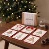 Winter Holiday Creative Projects Merry Christmas DIY Card Kit, Embroidery Stitching Greeting Handmade Crafts Set with Tree Design, Beginner-Friendly