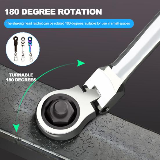 EDC Ratchet Wrench Screwdriver Accessory Compact Size Portable Widely Used Telescoping Keychain Ratchet Wrench Camping Tool