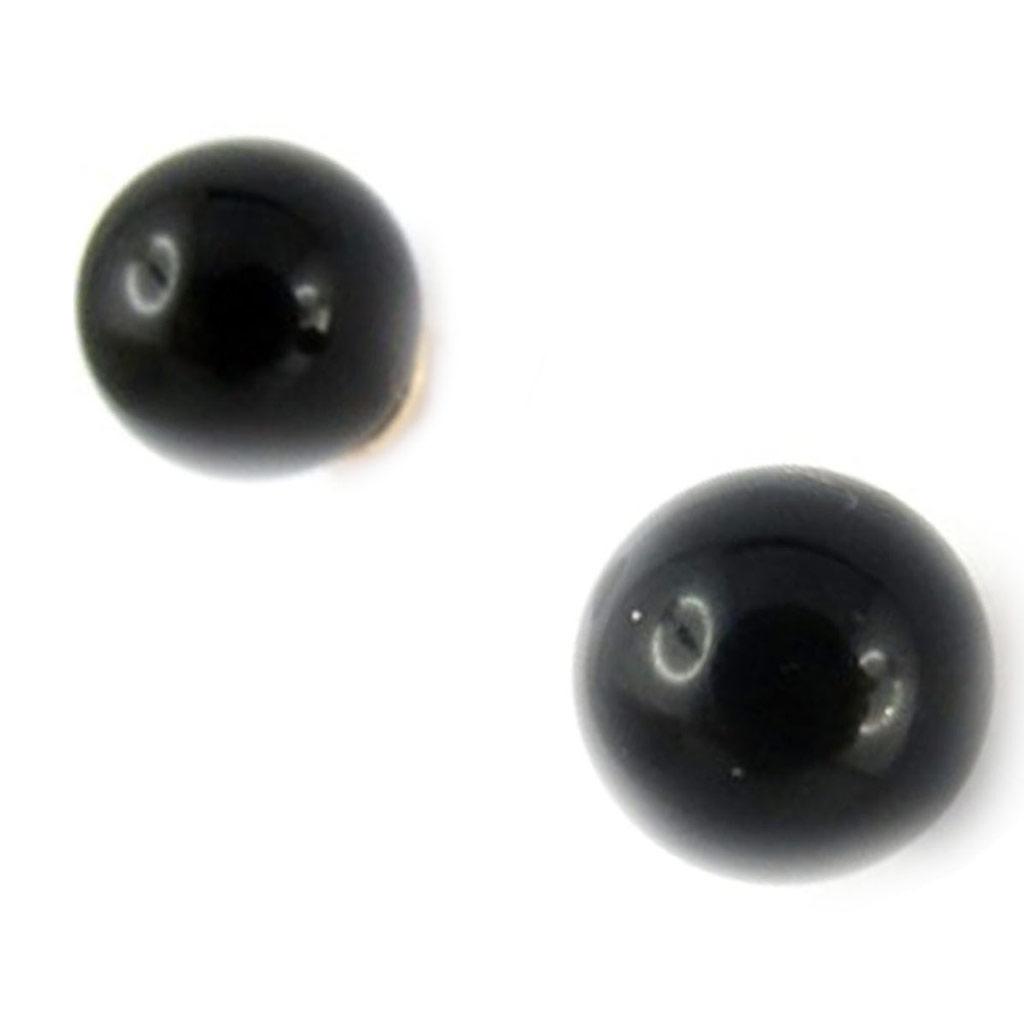 Les Trésors De Lily [K9625] - Позолоченные серьги «Минералия» с ониксом 6 мм