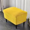 Velvet Rectangle Stretch Footrest Covers Elastic Ottoman Cover Spandex Stool Slipcover Ottoman Footstool Furniture Protector