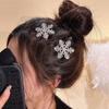 Серебристый Зажим для Волос в Виде Снежинки Женский Девочки Милый Боковой Зажим для Челки Блестящий Край Заколки Рождество Xms Головной Убор