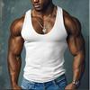 Тяжелый жилет в американском стиле для мужчин, верхняя одежда, толстая ребристая майка, облегающий спортивный дышащий базовый жилет в стиле хип-хоп для фитнеса