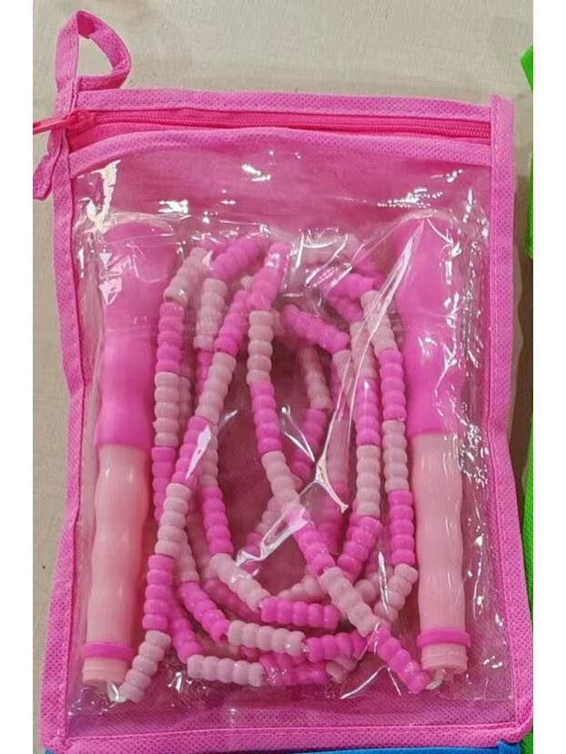 Kids' Adjustable Knotless Bamboo Bead Jump Rope for Beginners