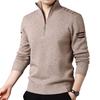 Men's 100% Wool Zip Turtleneck Sweater