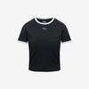 Fila Женская в рубчик с чашечками, встроенный кроп-топ с коротким рукавом