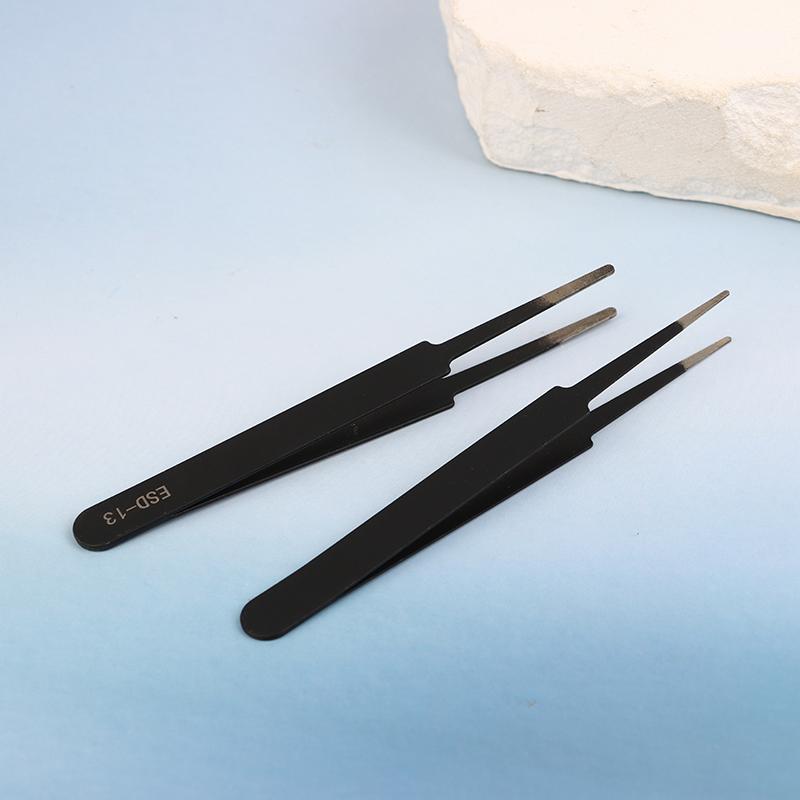 Прецизионный антистатический пинцет ESD, набор 6 шт. - Прочный инструмент из нержавеющей стали для ремонта электроники и моделирования процессов, сгибающийся&Т