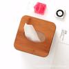New Plastic Tissue Box Wooden Cover Paper Napkin Holder Case Home Room Car Hotel