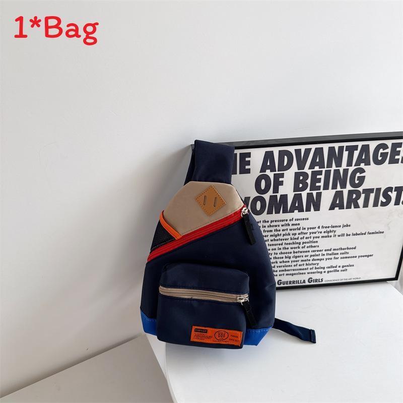 Модная детская наплечная сумка с дизайном в стиле колор-блок для повседневных школьных прогулок