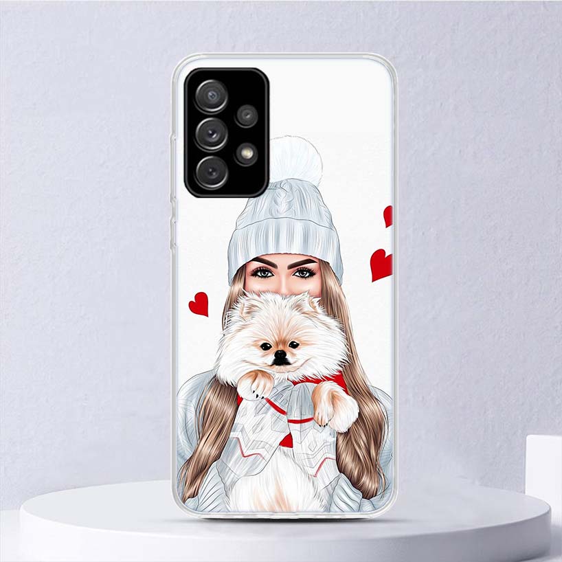 Мягкий чехол Christmas Art Girls Coffee для Samsung Galaxy A51 A71 A50 A70 A21S, чехол для телефона A30 A20E A10 A31 A41 A6 A7 A8 A9