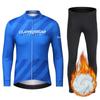 Winter Fleece Riding Bicycle Jerseys Cycling Clothing Set Keep Warm Men Long Sleeve Bicycle Clothes Suit