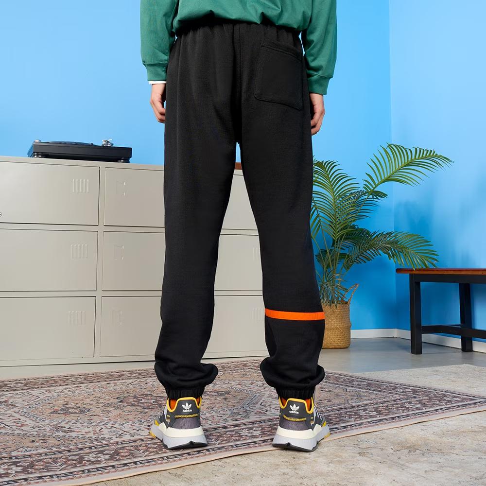 Adidas Джоггеры Originals Big Trifoil с контрастным логотипом, мужские брюки, черные H09344