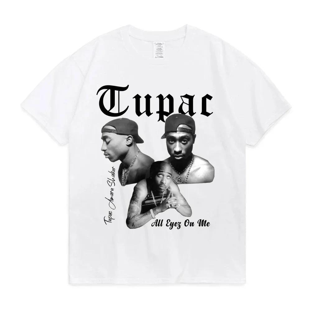 Футболка с графикой рэпера Тупака 2pac, модная, высококачественная, с короткими рукавами, оверсайз, хип-хоп, уличная одежда, мужская хлопковая футболка