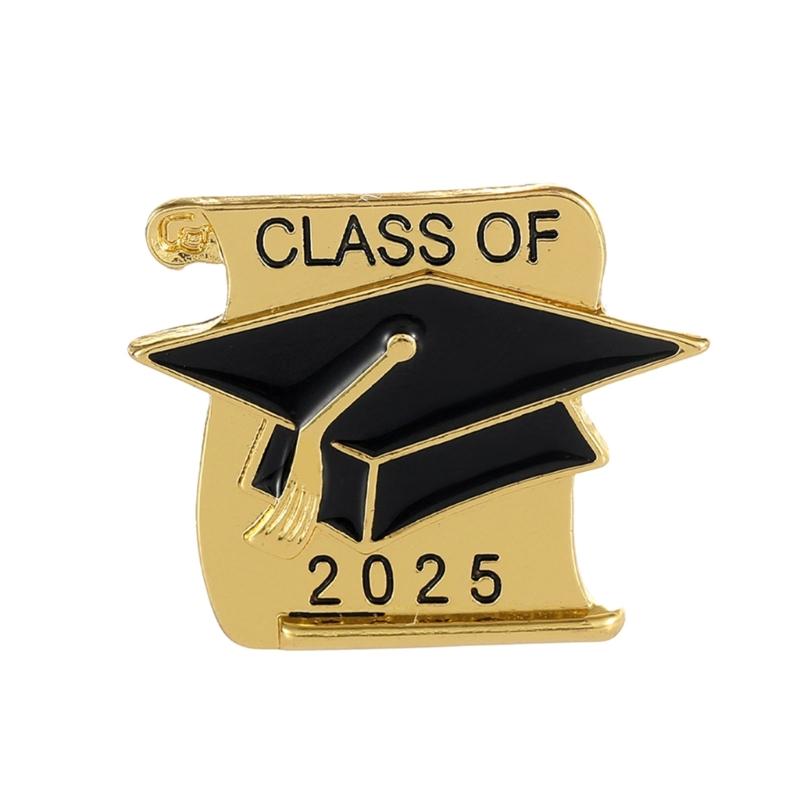 Elegant Graduation Caps Brooch Pin Beautifully Crafted Graduate Caps Pin Badge Adornment Enhancing Ceremony Attire