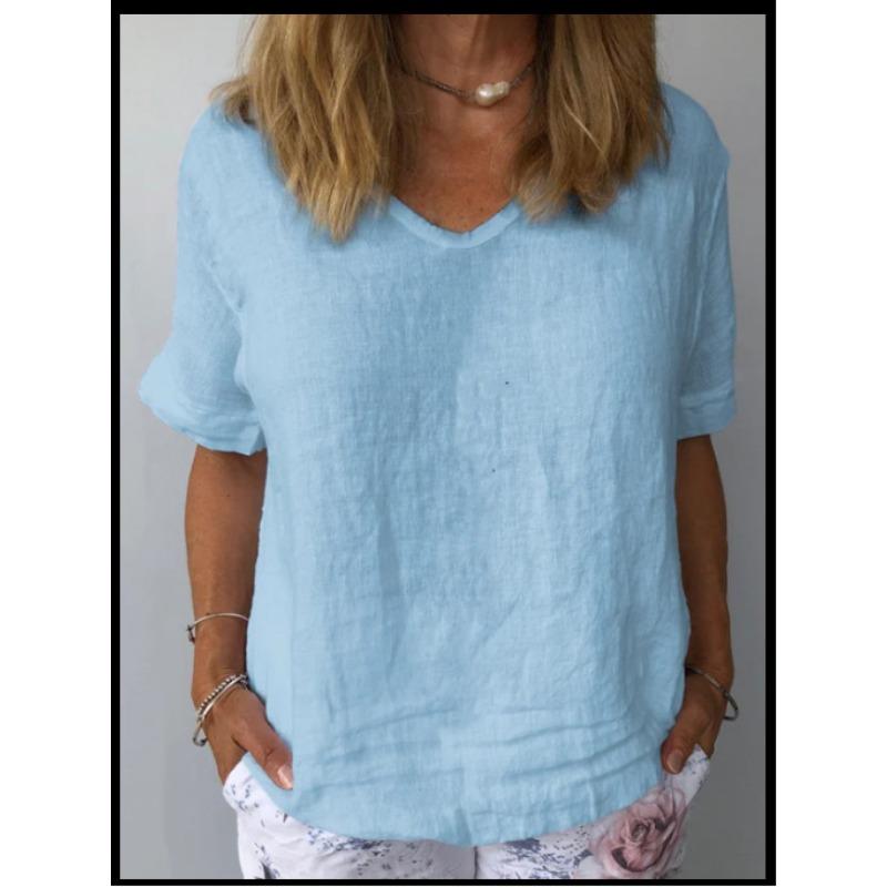 Весна и лето Новая женская футболка свободного покроя с 3D-цифровым принтом и покатым вырезом