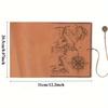 Creative Treasure Map Storage Pen Case, Simple Retro Faux Leather Large-capacity Pen Roll Case, Home & School Office Supplies.