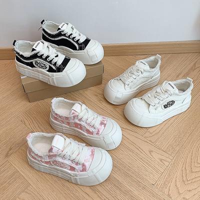 Флисовая термообработанная парусиновая обувь женская 2024 осень и зима новинка универсальная студенческая кампусная ветровая маленькая ароматная ветровая белая обувь