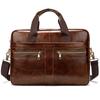 Men's Leather Briefcase Business Men's Top Layer Cowhide Portable Lawyer Computer Bag Men's Single Shoulder Crossbody Bag