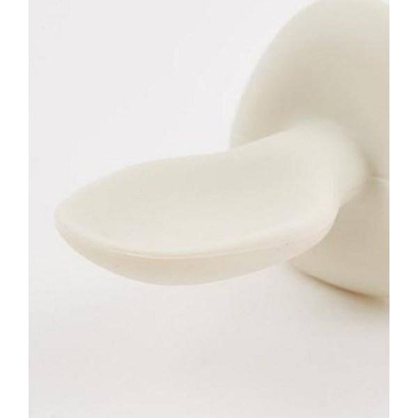 Fergie Infant Mushroom Self-directed Silicone Baby Food Spoon + Fork + Case Set, 1 Set, Dry Rose