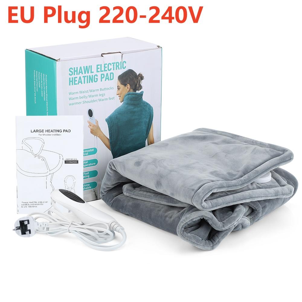 60x90cm Electric Heated Shawl 3 Level Heating Adjustable Temperature for Neck Back Waist Winter Warmth Home Office