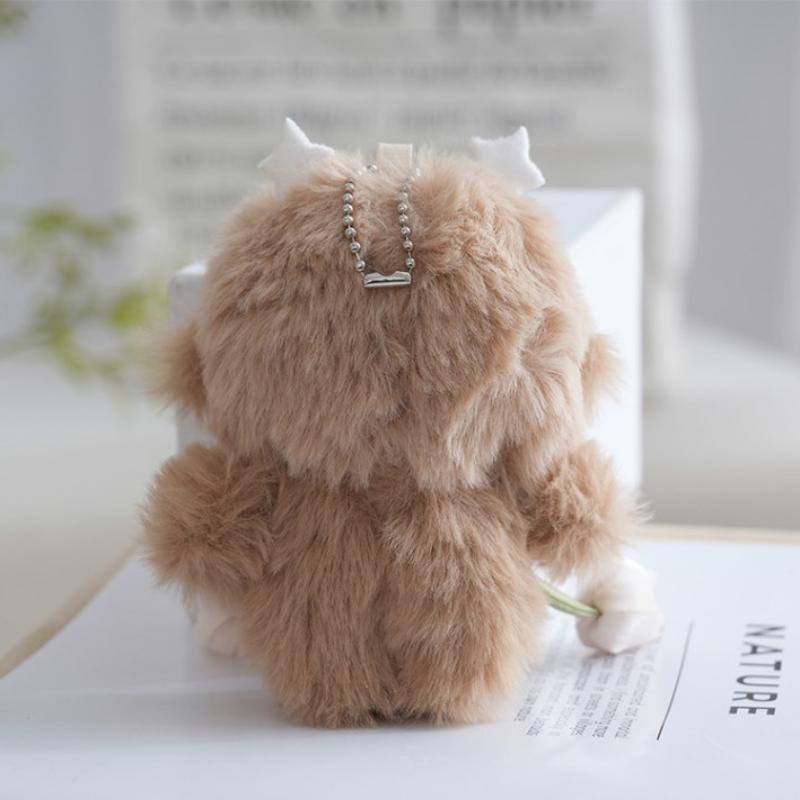 Little Sheep Plush Keychain Kawaii Cartoon Animal Stuffed Doll Lovely Pendant for Kids School Bag Decor