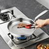 Titanium Steel Frying Pan Uncoated Non Stick Pan Fish Scale Hammer Pattern Household Steak Frying Pan Kitchen Cookware 26/28/30