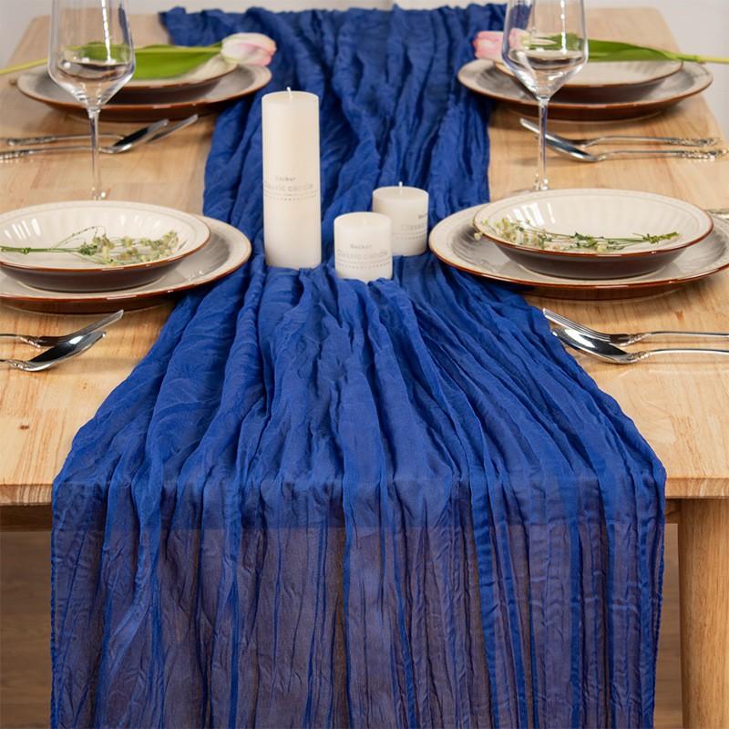 Sheer Voile Table Runner Wedding Party Decor Semi-Transparent Effect Dining Decoration In Multiple Colors