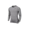 Logo Print Solid Color Running Fitness Long Sleeve T-Shirt Men Tops Grey 933315-091