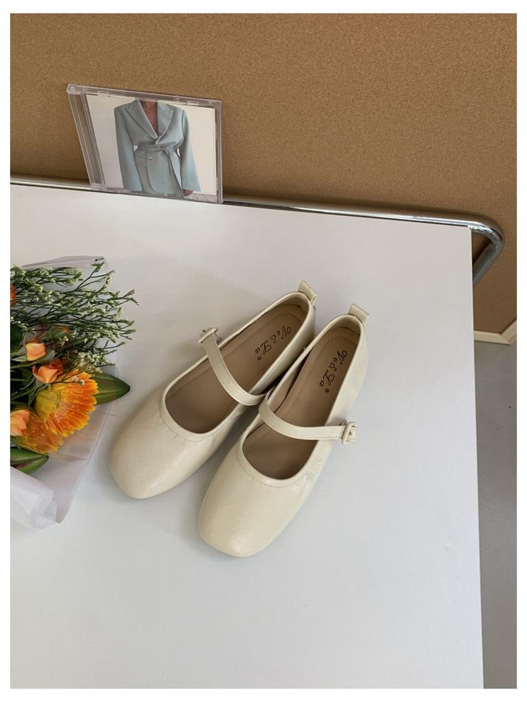 2025 New Women Flats Ballets Elegant Mary Jane Shoes Square Toe Shallow Slip On Ballerina Shoes Soft Ballet Casual Loafer Mujer