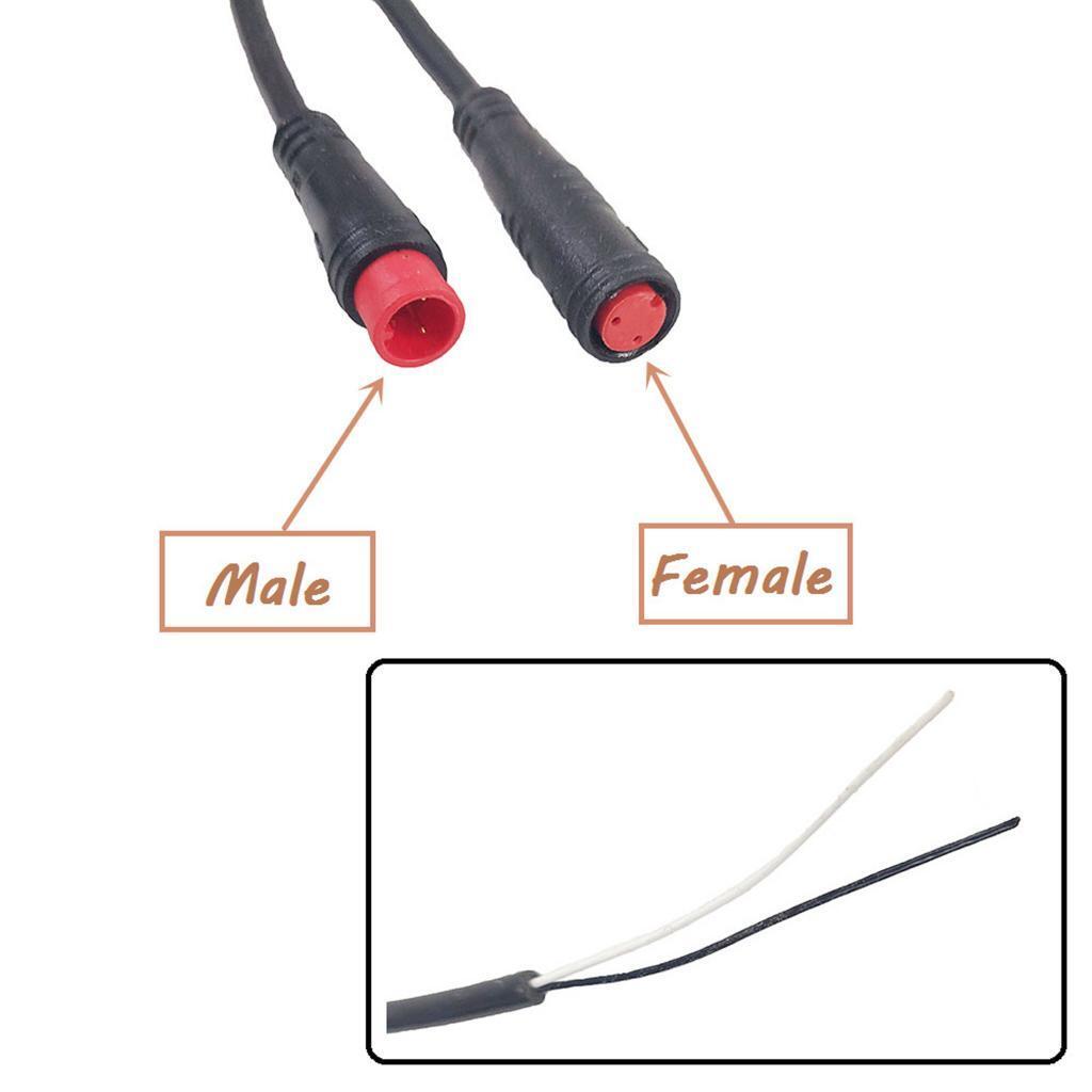 Electric Bike Extension Cable Wire Reliable and Durable 2Pin/3Pin/5Pin/6Pin Plug Connector