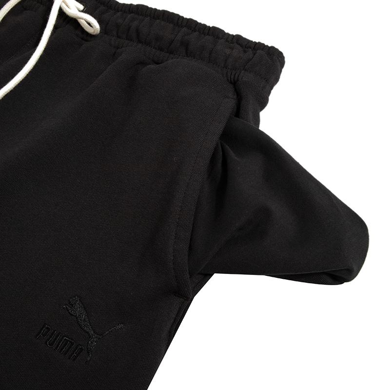 Puma Прямые повседневные шорты с буквенным принтом и шнуровкой, мужские шорты черного цвета 623255-01