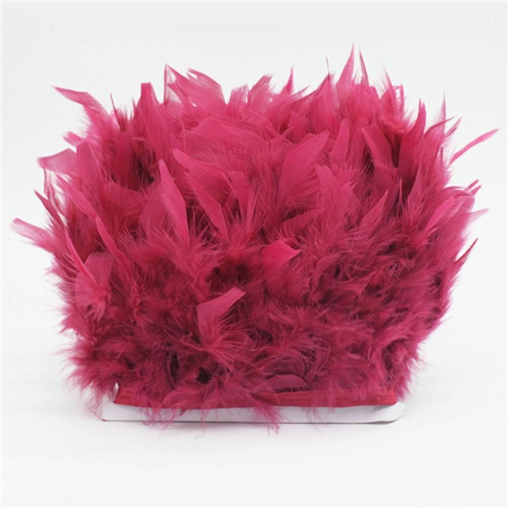 1 Метр Свадебная Вечеринка Перья Отделка Швейная Декорация Ткань для Одежды Натуральные Перья Индейки