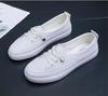 Size35-40 Low Platform Sneakers Women Shoes Female Pu Leather Walking Sneakers Loafers White Flat Slip On Vulcanize Casual Shoes
