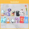 Set Charming Of 12 Pvc Puppy Figurines For Kids With Cute Designs And Colors