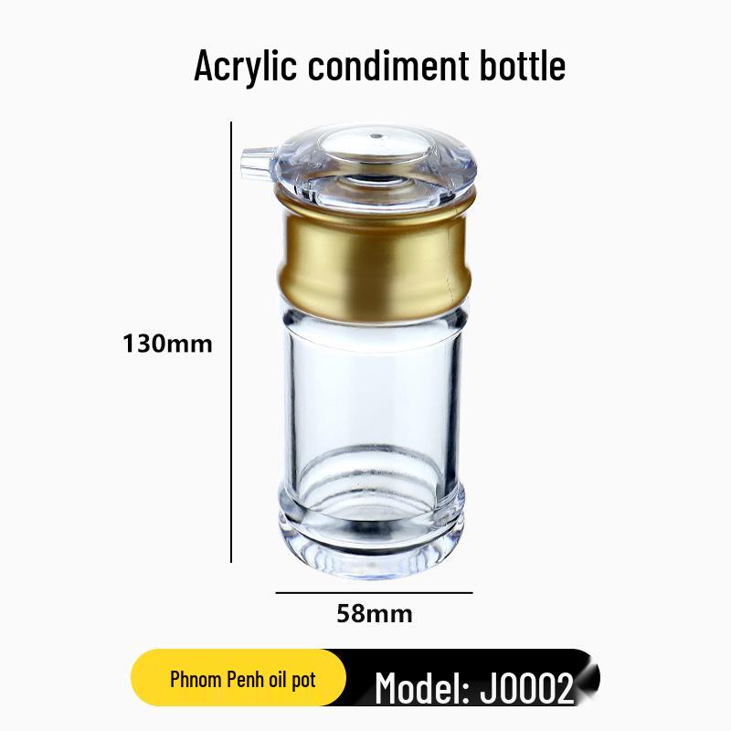 Прозрачная двухслойная бутылка для приправ пищевого качества с крышкой для соевого соуса и уксуса