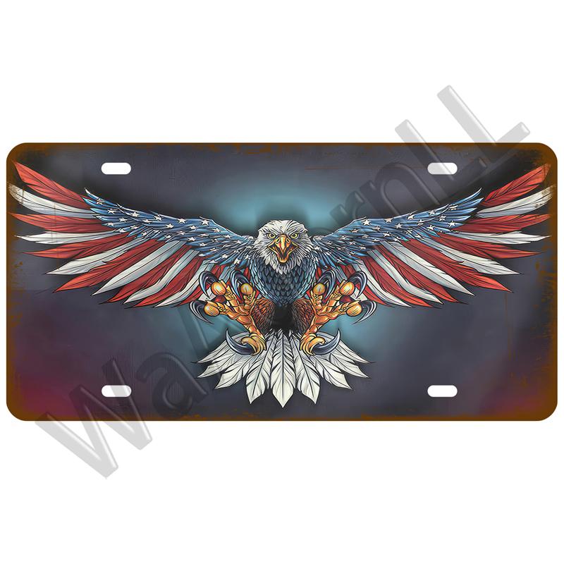 Металлический знак Германия США Флаг страны Франция Жестяная табличка Россия Испания Жестяная пластина для стены Домашний ресторан Ремесло Бар Декор