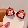 Little Girl Children's Hair Clip Chinese Style Plush Hair Clip Cute Cat Ear Hair Claw  Kids