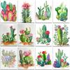 Красочная алмазная живопись Кактус 5D полная круглая Алмазная вышивка мозаика растение ручной работы комплект декора для дома