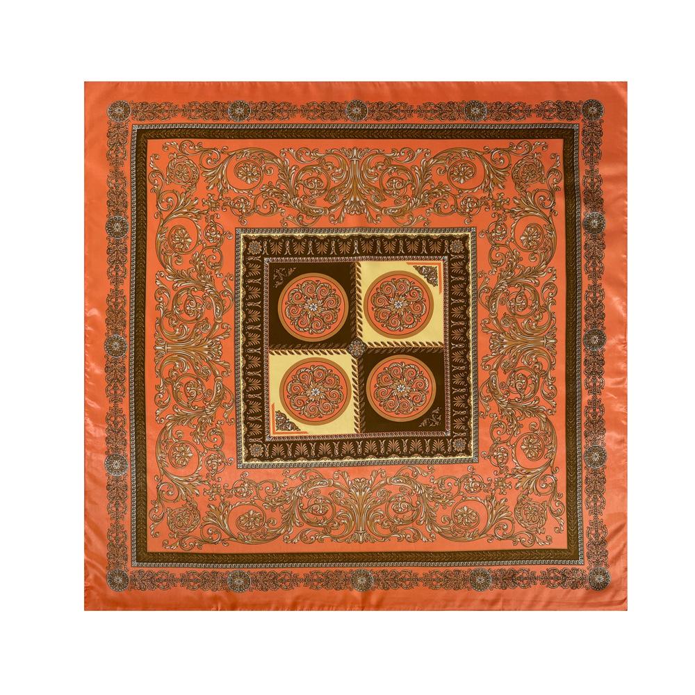 Women's Court-Style Large Scarf: A Fashionable and Versatile Satin Scarf for Wrapping the Head or Wearing as a Wrap